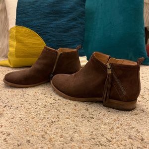 Franco Sarto suede low top boots